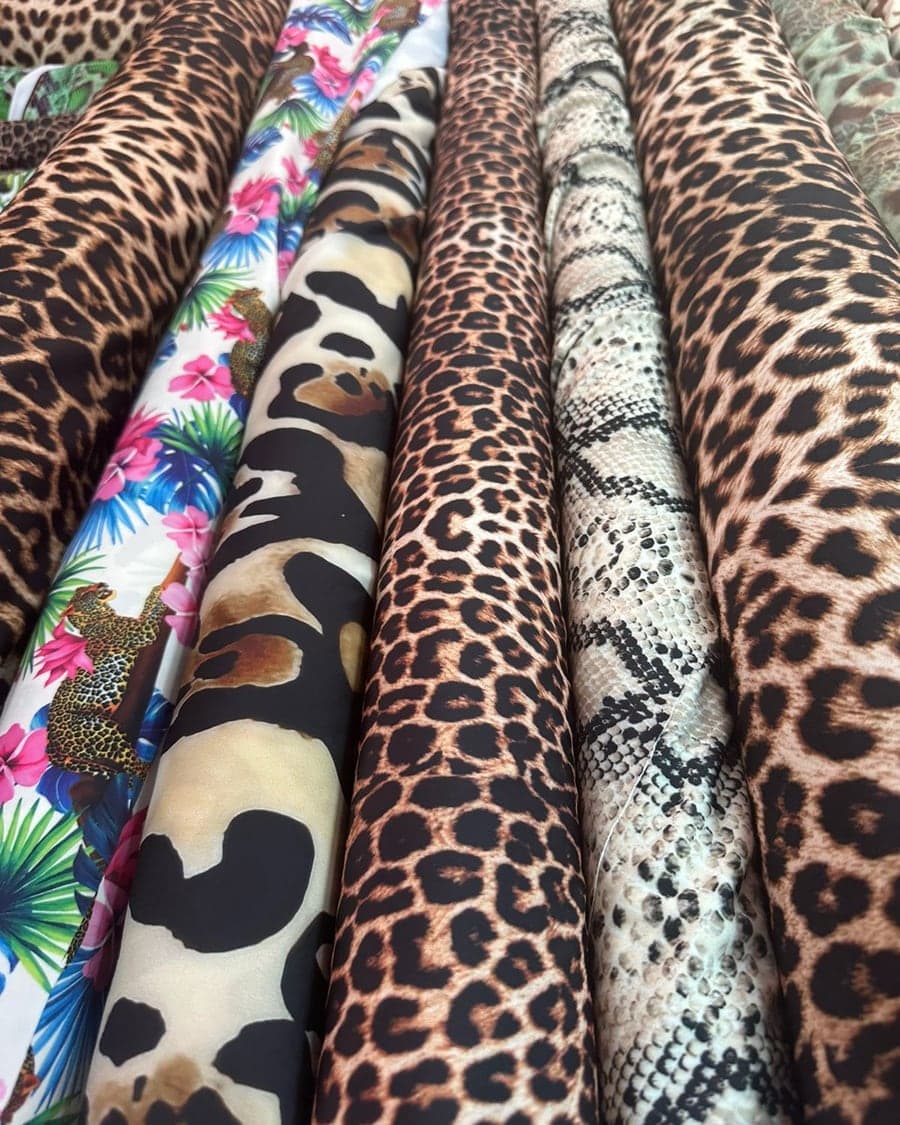 Rollos de lycra animal print: leopardo, cebra y serpiente